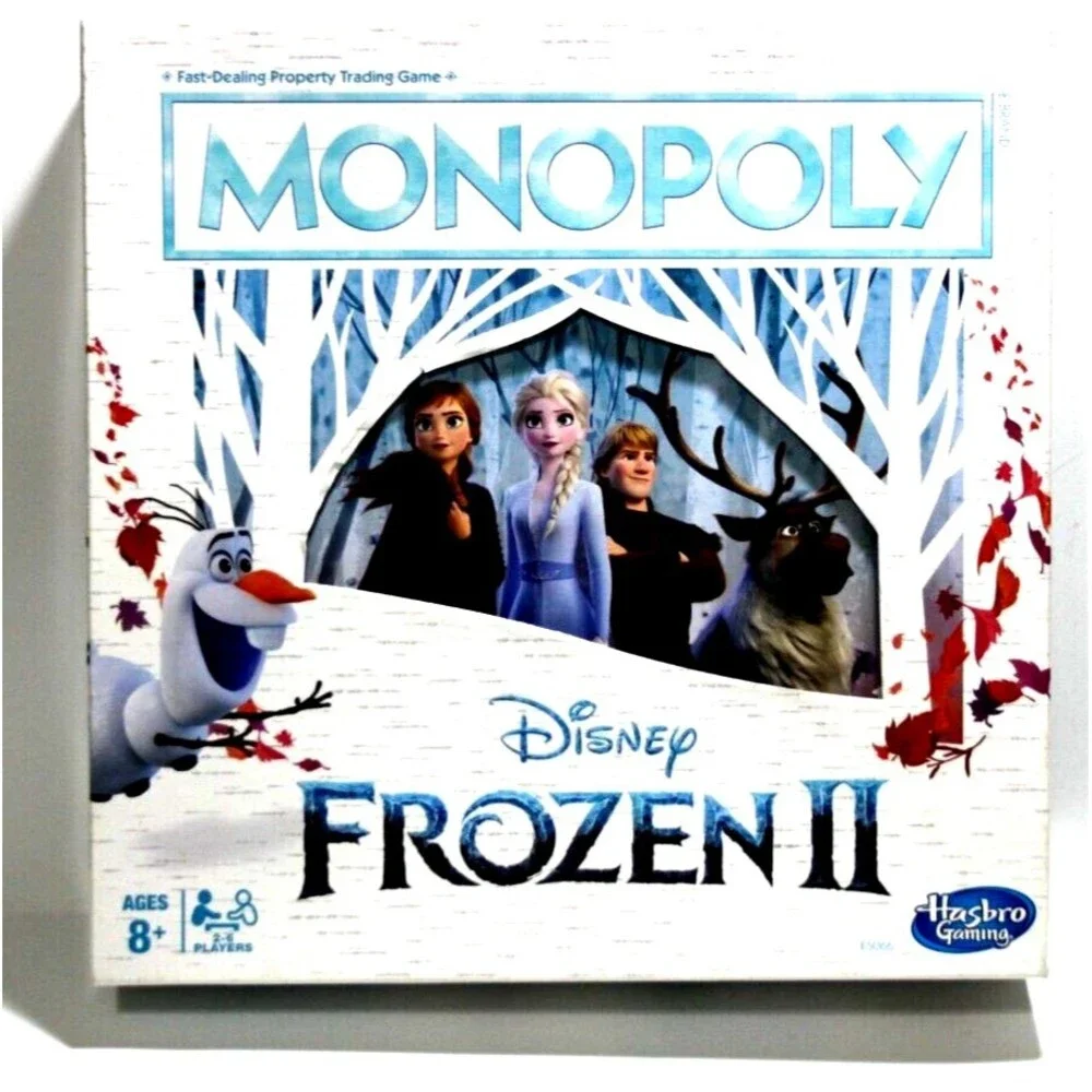 Hasbro Monopoly Disney Frozen 2 Edition Board Game Complete 2018 Elsa Anna Olaf